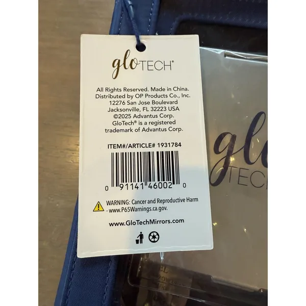 Glo Tech Cosmetic Set 2 Bags + Mirror Gr8 Mah Jongg Tile Bag Blue NEW Fast Ship - Image 6