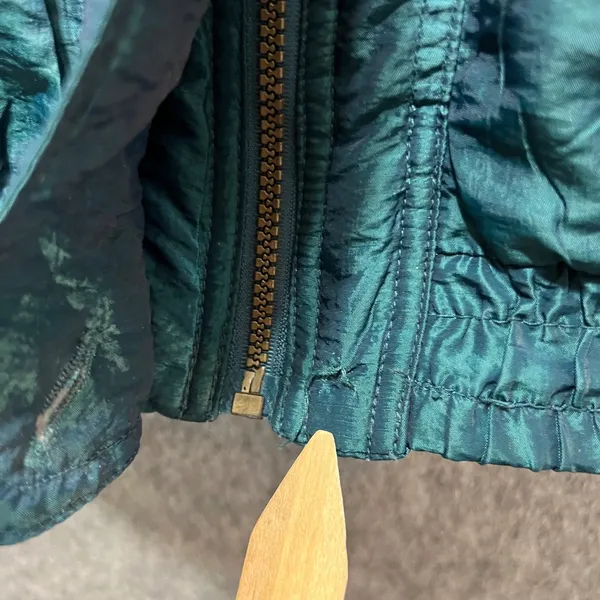 Vintage IZZI Outerwear Puffer Coat Insulated‎ Winter Jacket Teal M 80s 90s - Image 4