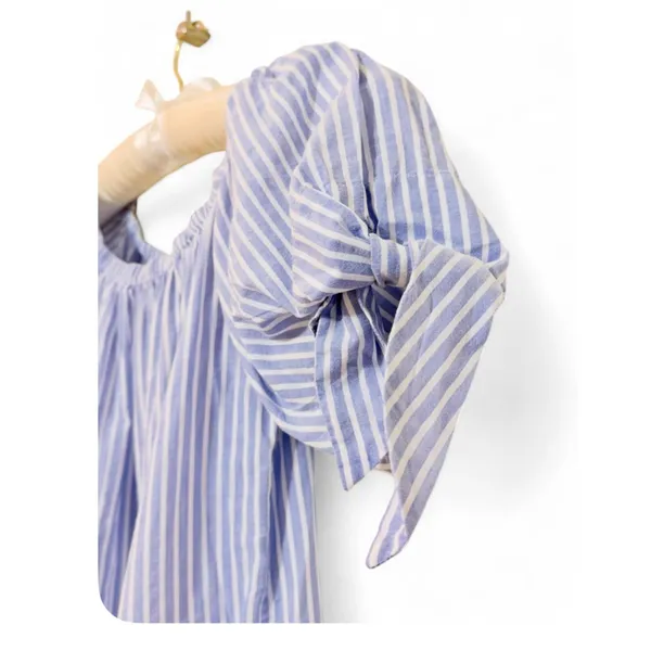 BCBGMaxAzria Women’s Britt Stripped Off the Shoulder Mini Dress Size XS - Image 10