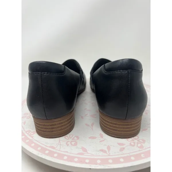 CLARKS Juliet Palm Loafers Womens 6 Black Leather Slip On Comfort Almond Toe NWT - Image 9