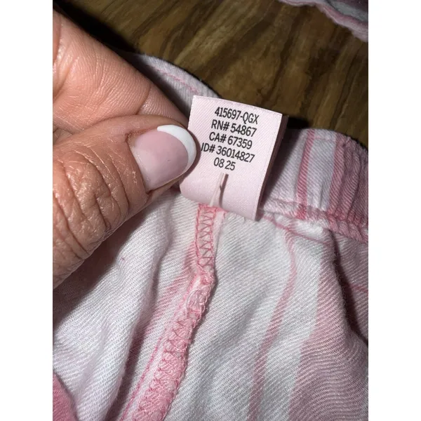 Victoria's Secret Pink Sz‎ XL Plaid Short Sleeve Pajama Set Cotton Pajamas - Image 4
