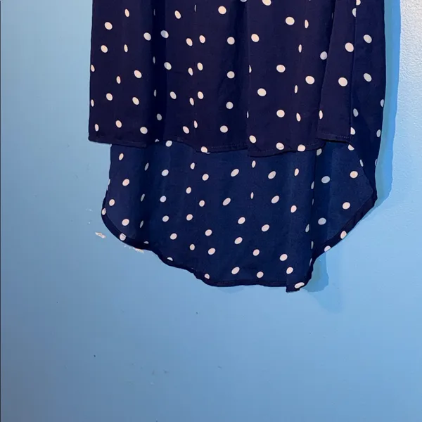 Nine Bird MEDIUM Navy Blue Polka Dot Women's Dress - Image 2