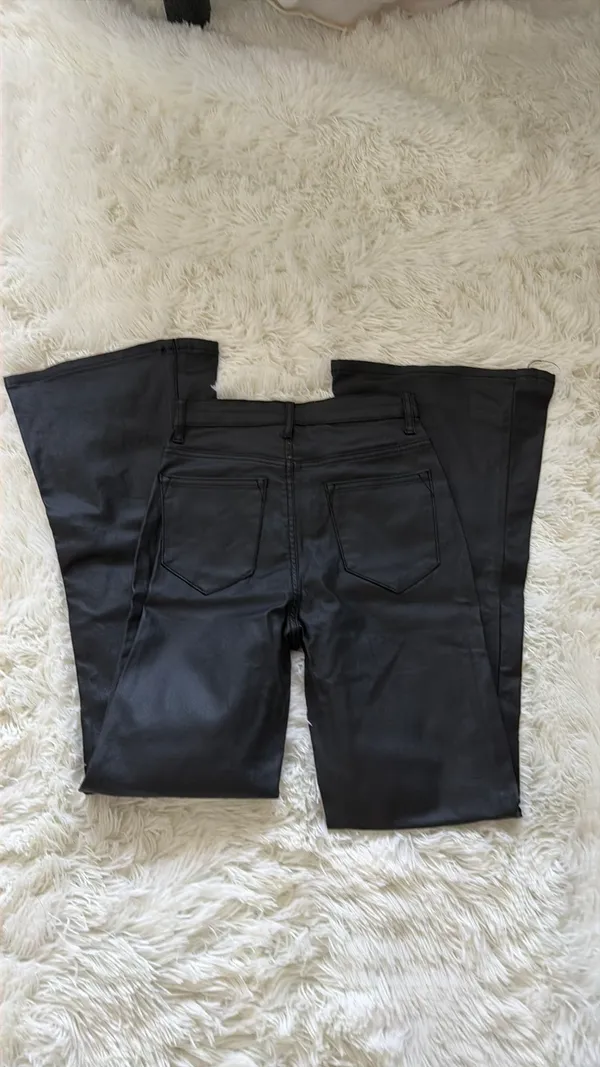 Edikted Leather Flare Pants Faux - Image 2