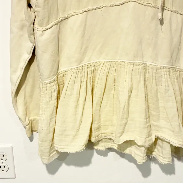Free People‎ Sail Away With Me Hoodie Pullover Sweatshirt Boho Lagenlook Size XS - Image 3