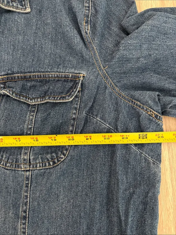 Bill Blass Vintage Denim Full Zip Shacket Shirt Women’s Size 2X - Image 7