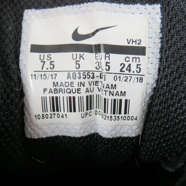 Nike Tanjun Black and White Running Sneakers Women's Size 7.5 Style AQ3553-001 - Image 8