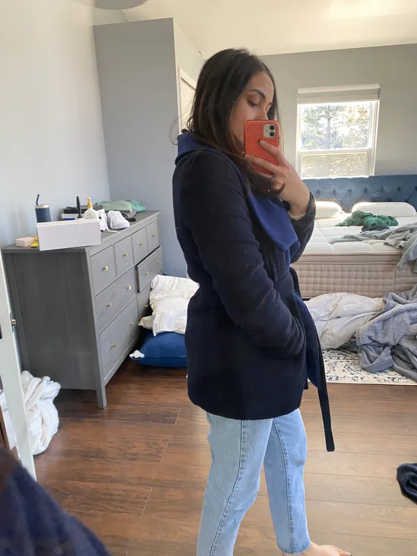 The Limited Two tone blue Wrap Dress Jacket - Image 8