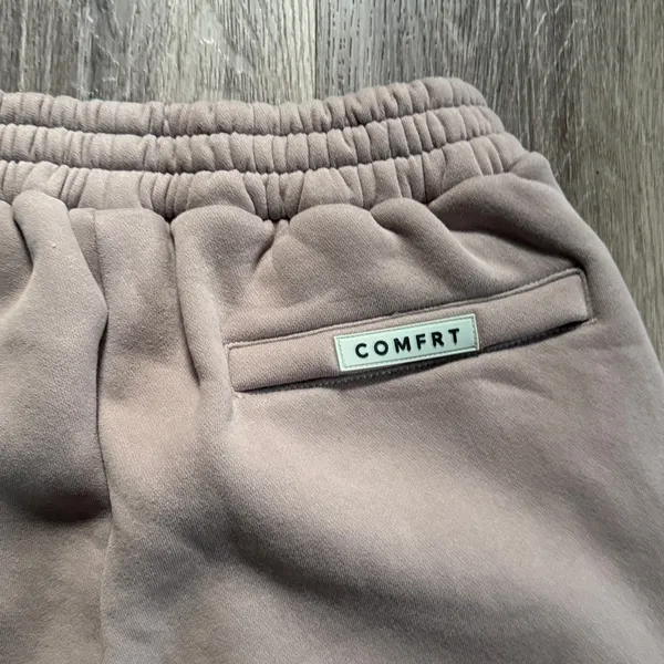 Comfrt Women's Beige Jogger Athletic Pants - Image 5