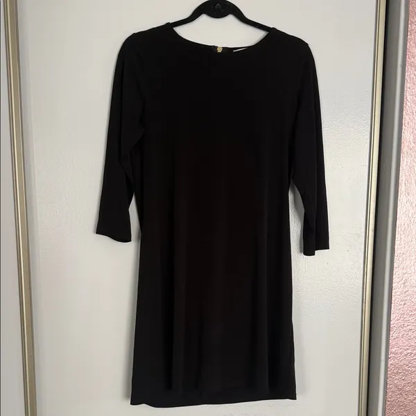Michael Kors Black Long-Sleeve Shift Dress - Image 2