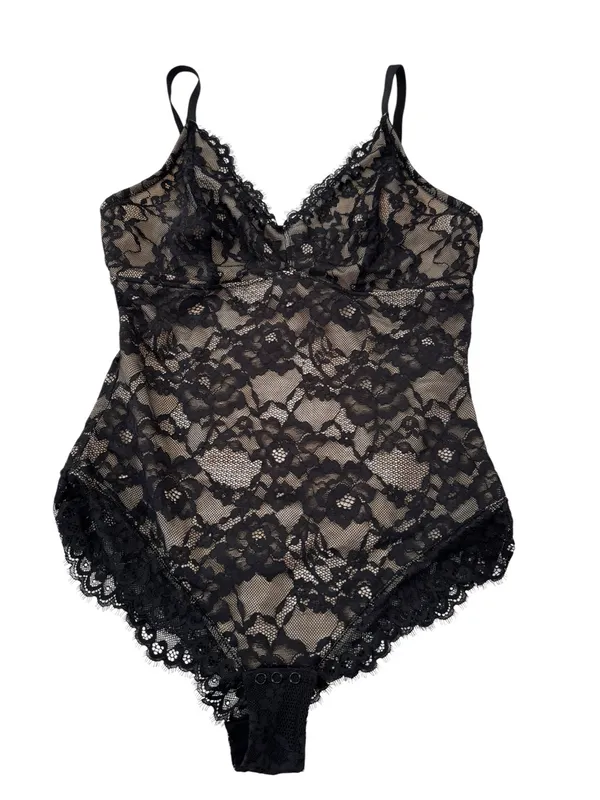 NWT Popilush Tummy Control Lace V-Neck Shapewear Slimming Bodysuit Black Size L - Image 6