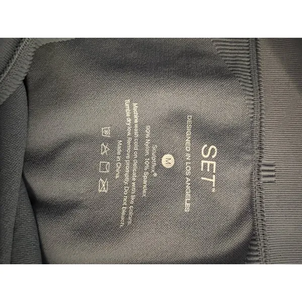 SET Active Sculptflex Bike Shorts Rain Ribbed Activewear Size Medium‎ Womens - Image 3