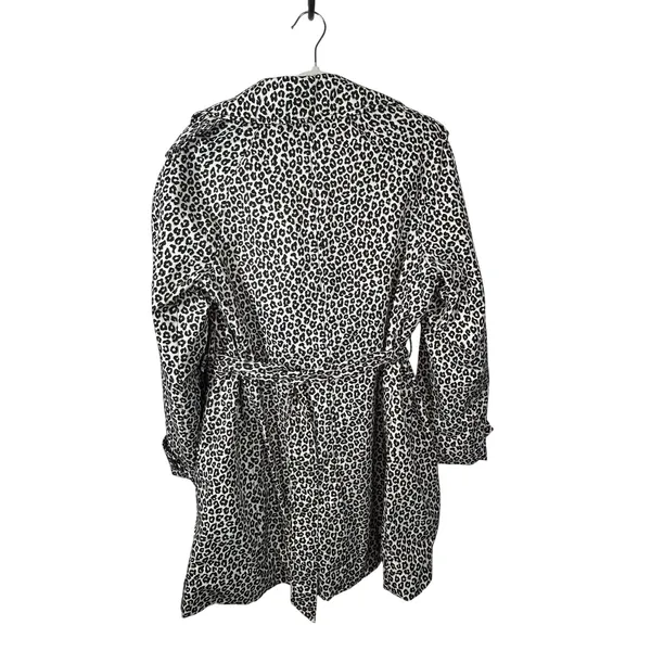 Kate Spade New York Leopard Print Belted Trench Coat Medium - Image 3
