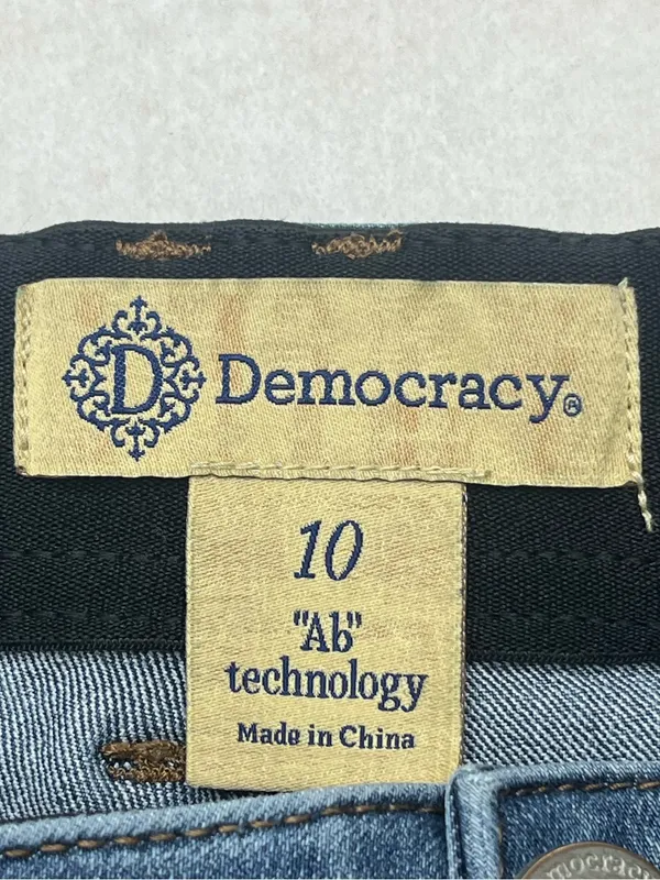 Democracy Womens Blue Skinny Ab Technology Medium Wash Denim Jeans Size 10 - Image 9
