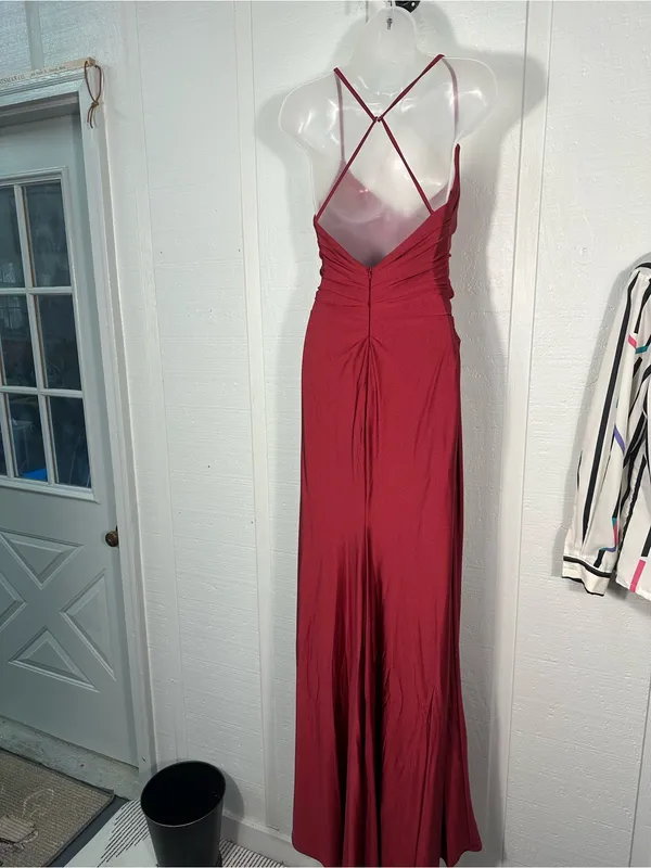 La Femme Red Spaghetti Strap Dress Size 2 NWT - Image 8