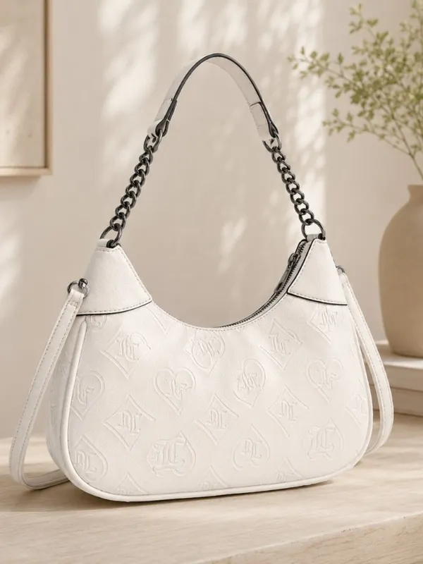 Juicy Couture Good Times Juicy Crystal Embossed Heart Shoulder Bag NWT - Image 3