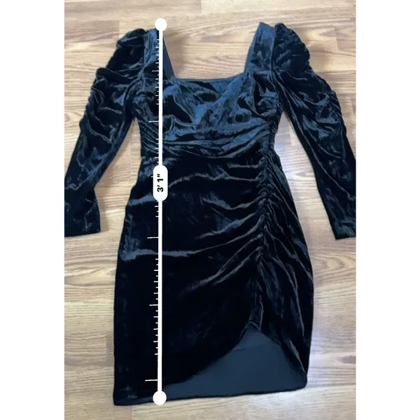 Veronica Beard Toki Black Velvet Long Sleeve Mini Dress Women’s Size 4 - Image 10