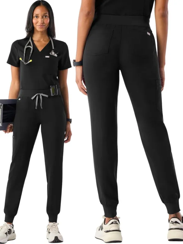 Figs Zamora Jogger Scrub Pant Womens Medium Black Medical Nurse Technical Health - Image 2