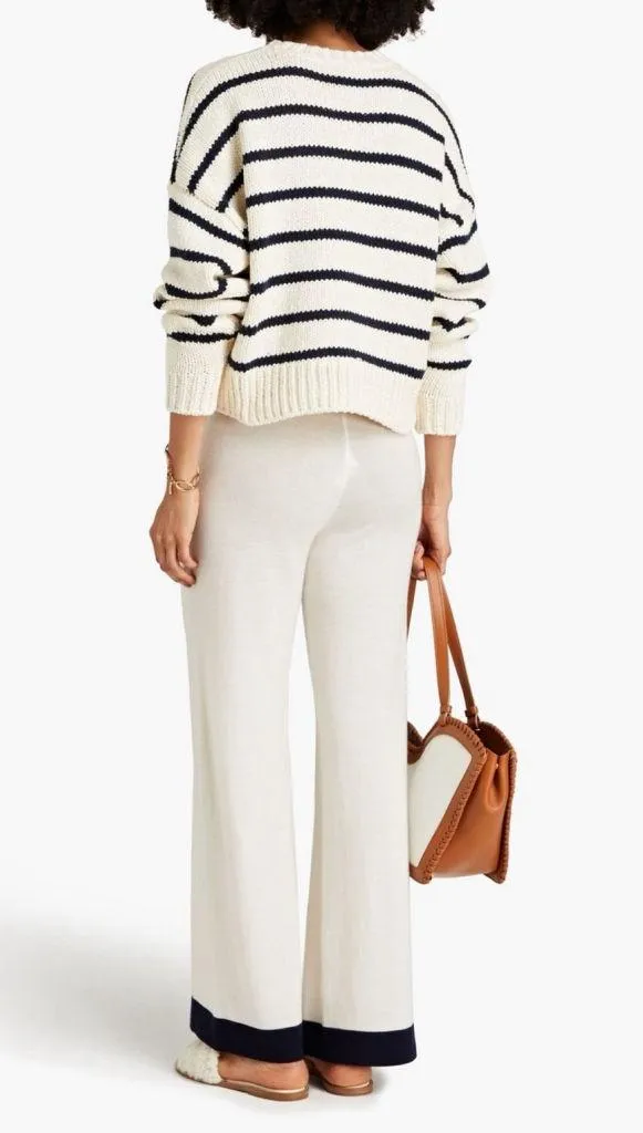 ZIMMERMANN Two-Tone Merino Wool Wide-Leg Pants AU 2 US 8 Luxury Resort - Image 2