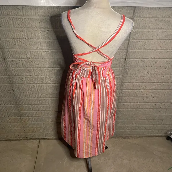 NWT LOFT Womens‎ Striped Criss Cross Back Maxi Dress Size 2 Petite - Image 3