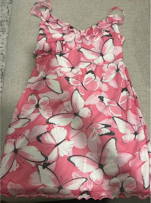 Pink Butterfly Mini Dress Elodie - Image 4