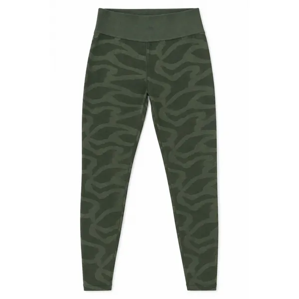 Marika Womens Leggings Size L Olive Tiger Print Seamless High Rise 27in Active - Image 2
