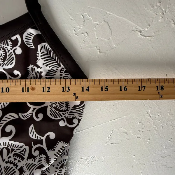 Ativa Size‎ 8 Brown Built In Bra Criss Cross Back Tankini Swimming Top - Image 6