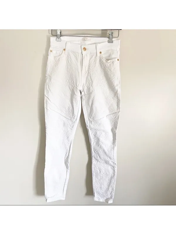 7 FOR ALL MANKIND Skinny Pants Jacquard Pattern - Image 4