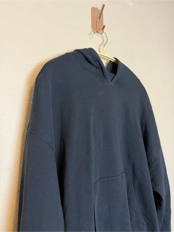 lululemon Back In Action LA Hoodie Black With‎ Multi Color Speckles Size 6 - Image 4