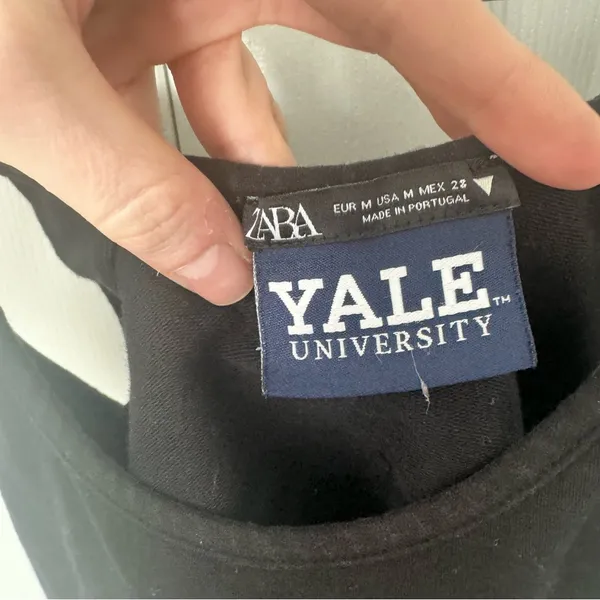 Black ZARA YALE University BULLDOGS Women's Sports Bra MEDIUM - Image 3