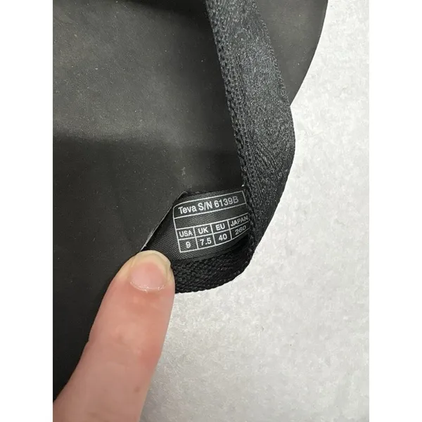 Teva Sandals Women’s 9 Mush Black Flip Flop Thong Toe Post Slip On 6139 - Image 3