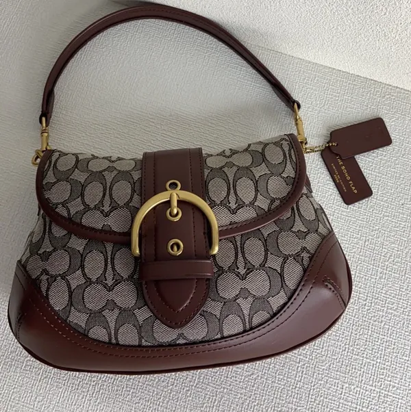 Coach Brown Soho Shoulder Bag Signature Jacquard - Image 11