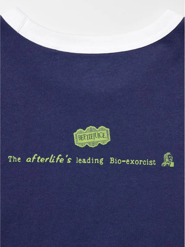 Uniqlo Beetlejuice WARNER BROS. MOVIES UT Graphic T-Shirt NWT Blue Green XL - Image 5