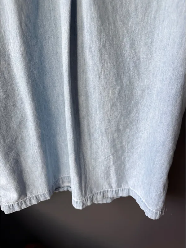 GAP Denim Light Blue Long Sleeve Shirt Dress Size M - Image 5