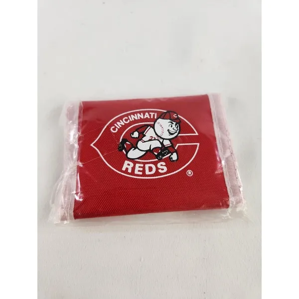 Vintage & Rare‎ Smokey The Bear MLB Cincinnati Reds Baseball Nylon Wallet Resist - Image 2