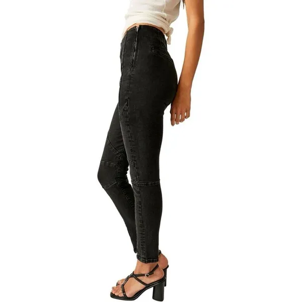 Free People We The Free Bella Moto Mid Rise‎ Skinny Jeans Sz.24 NWT - Image 3