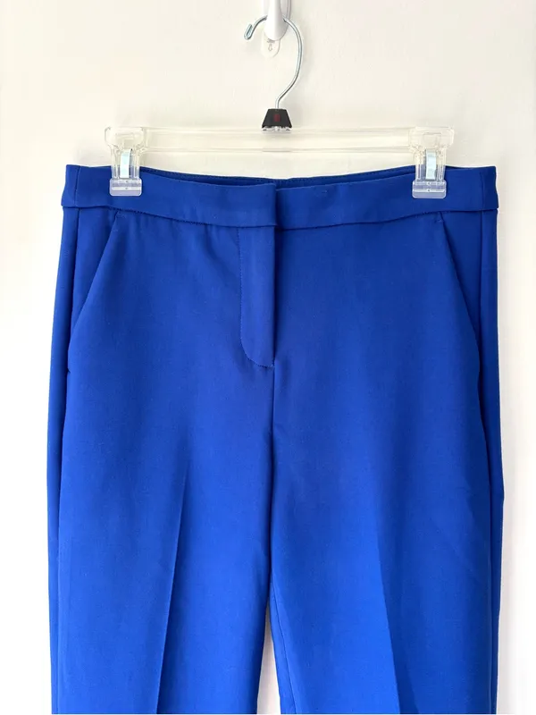 J. Crew Kate Trouser Dress Pants Royal Blue High Waist Straight Leg Business - Image 2
