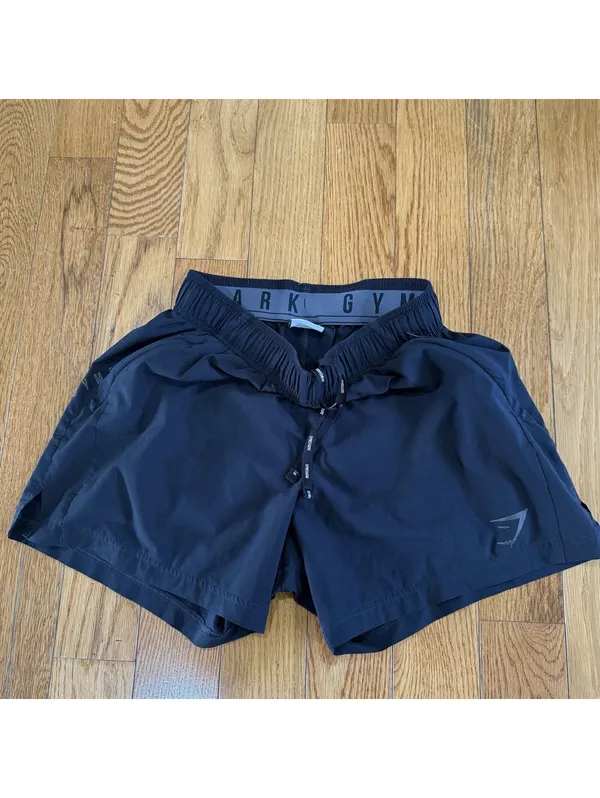 Gymshark Women’s Black 2-in-1 Training Shorts Athletic Running Gym Size Small - Image 3