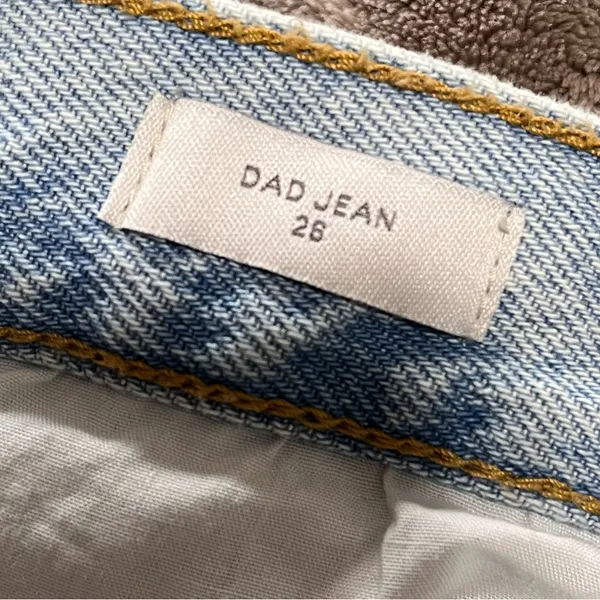 PACSUN Dad Jean Light Wash Denim Distressed Button Fly Women’s 26x29 EUC - Image 5