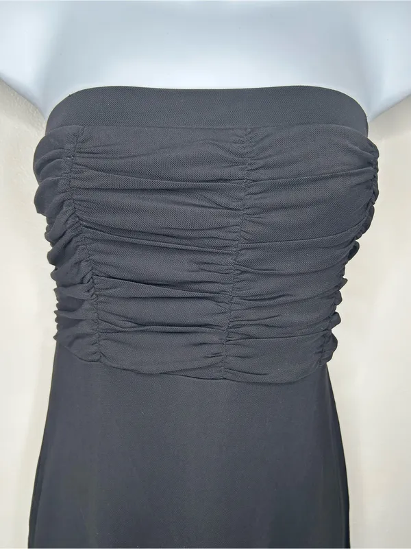 Kirious Black Strapless Ruched Top Dress Size M - Image 3