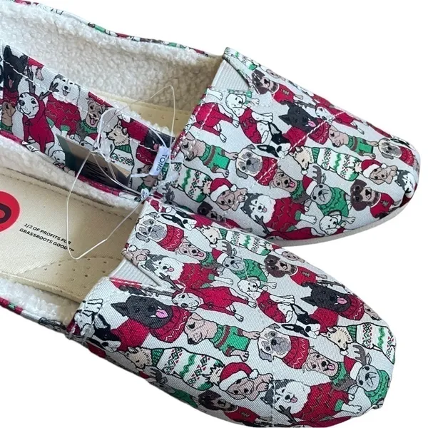 Toms Dogs Winter Sweaters 6‎ Christmas Shearling Lined Shoes Holiday - Image 2
