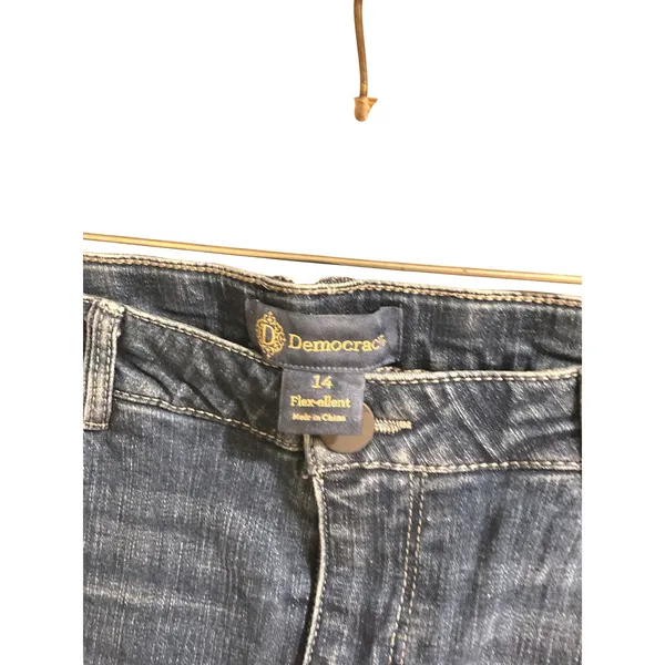 Democracy Blue Stretch Jeans Womens 14 Straight Cropped Ankle Denim Flex-Cellent - Image 9