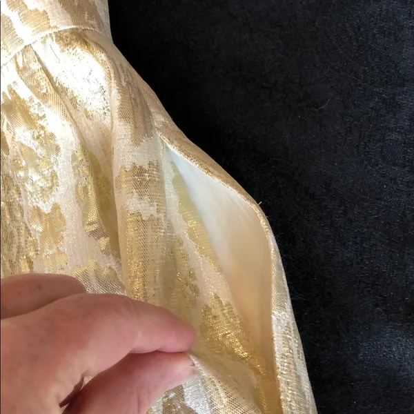 Thoshanna Gold Strapless Cocktail Dress - Image 7