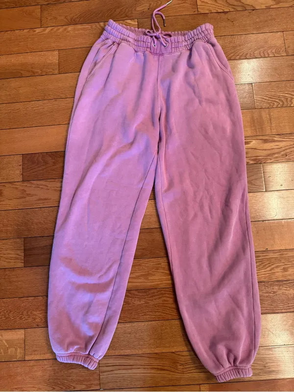 Abercrombie & Fitch Soft AF Fleece Sweatpants – Purplish/Pink, Size Small - Image 2