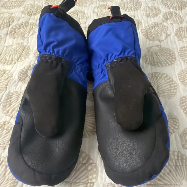 North Face Kids Montana Ski Mitts 7 L Mittens DryVent Winter Gloves Blue Black - Image 3