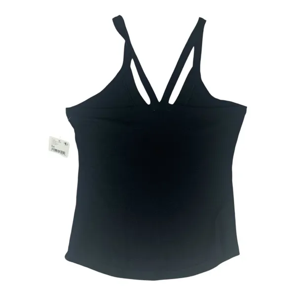 Free People intimately women's medium new black Ribbed Knit Top - Image 2