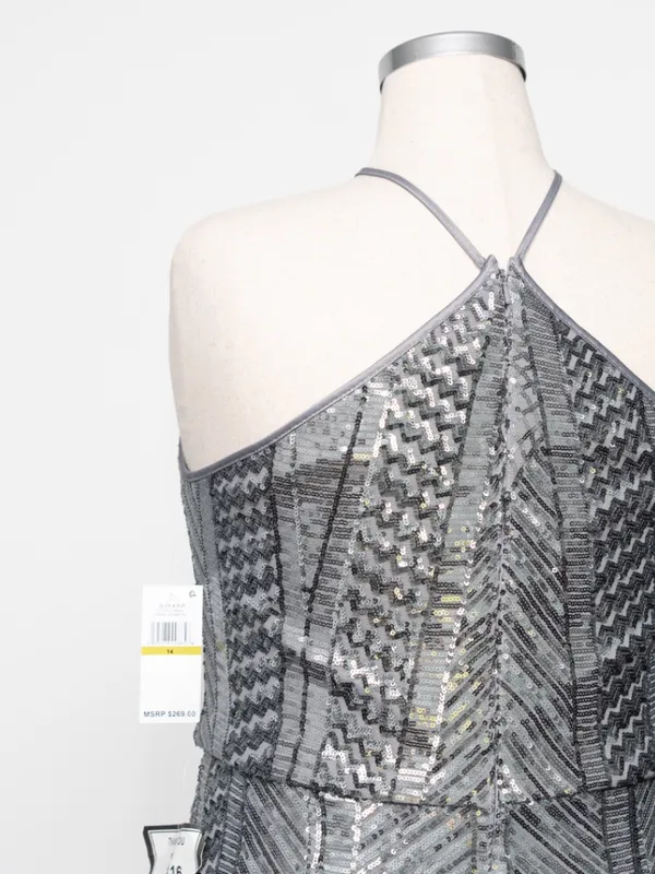 Alex & Eve by Alex Evenings - Sequin Halter Gown - Image 12