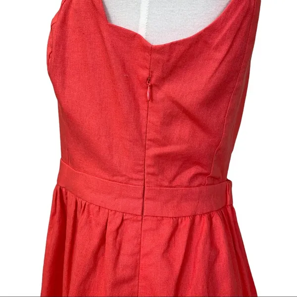 Market & Spruce NWT Halter Dress Linen Coral Linen Cotton Women's Size Medium - Image 11