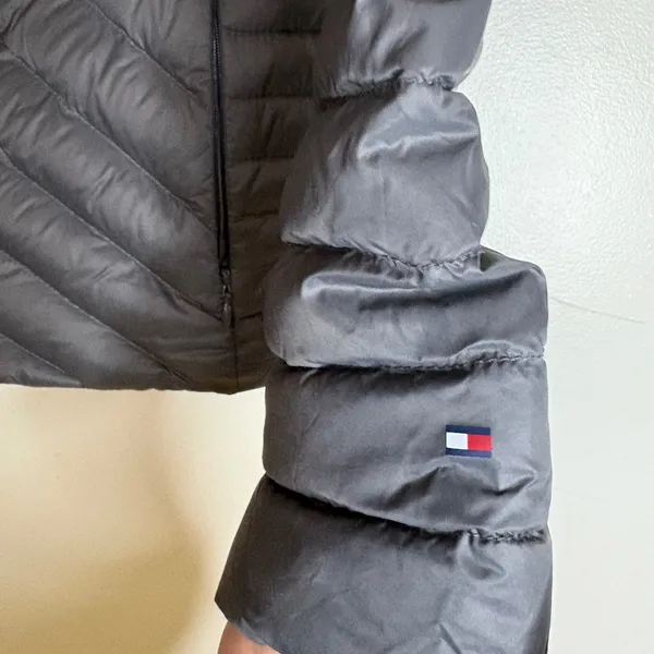 Tommy Hilfiger Packable‎ Lightweight Premium Down Puffer Jacket Womens XS Gray - Image 4