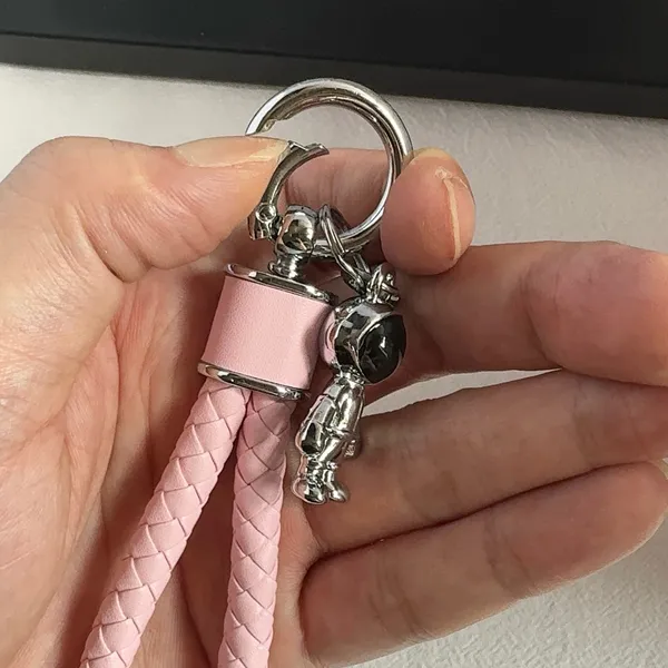 Astronaut Charm Car Keychain for Men Women Braided Rope Bag Charm Key Rings - Image 5