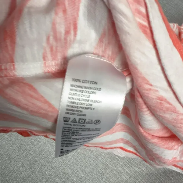 Tommy Bahama Tank Dress Womens Small Pink White Striped Scoop Neck Cotton Jersey - Image 6